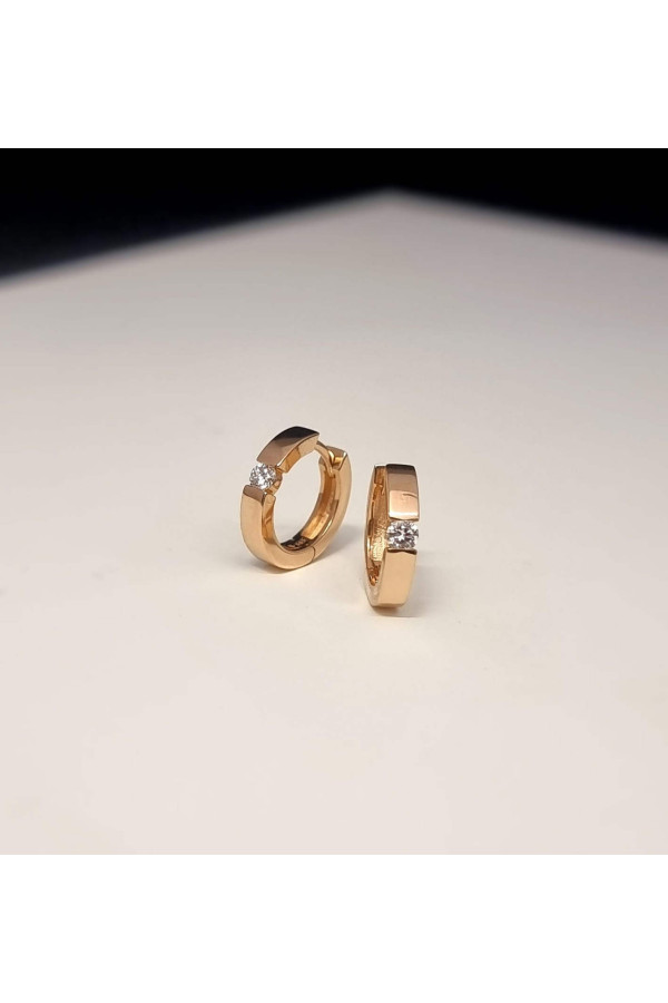 Teemantidega komplekteeritud kõrvarõngad, 0,22 karaati 0/44 219