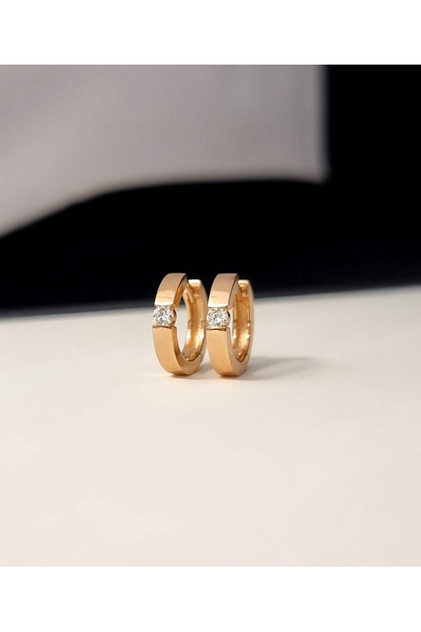 Teemantidega komplekteeritud kõrvarõngad, 0,22 karaati 0/44 219