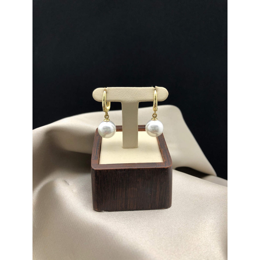 Золотые серьги с жемчугом на английском замке 34/9 218