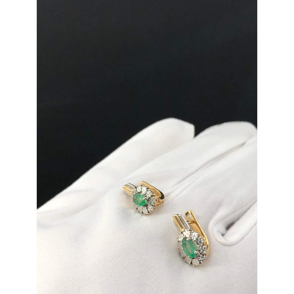 Gold earrings with cubic zirconia 0/5 396