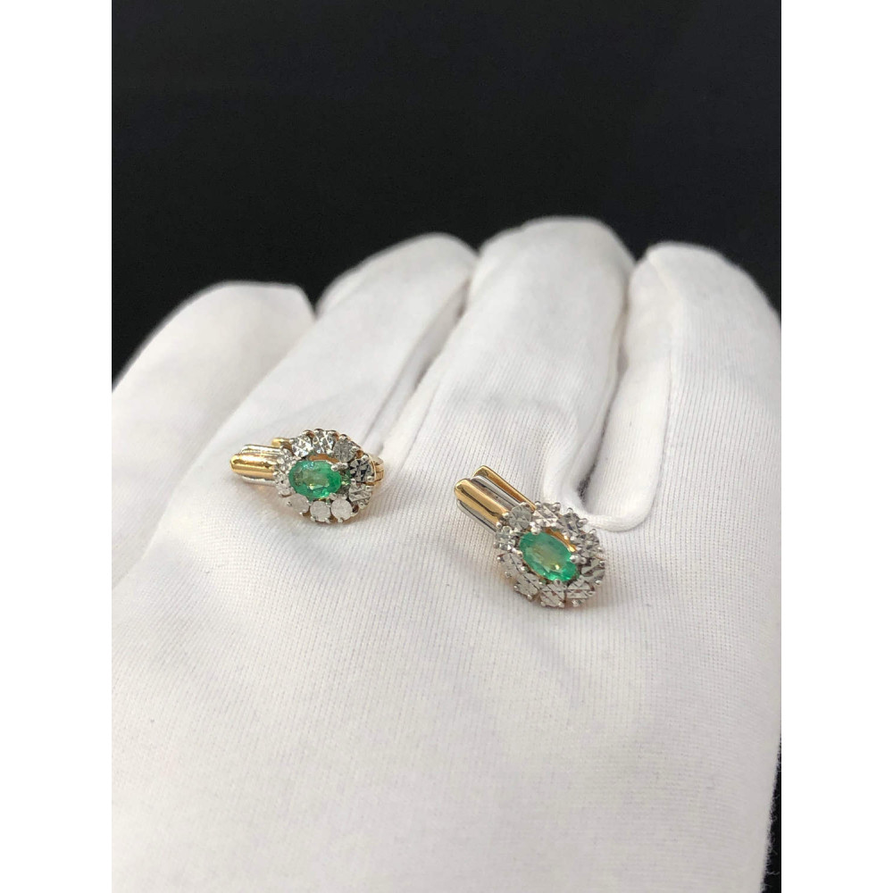 Gold earrings with cubic zirconia 0/5 396
