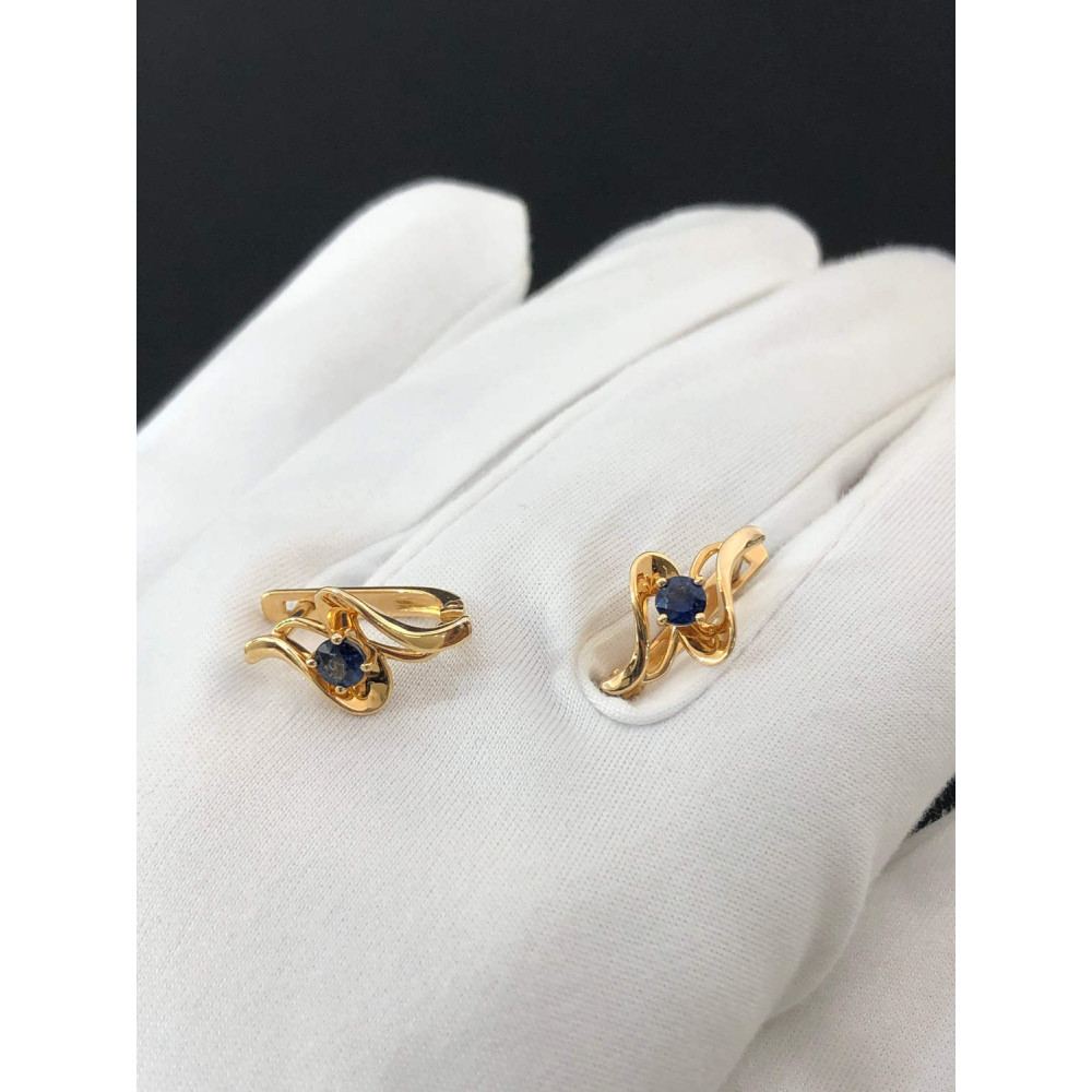 Inglise lukuga safiirist kõrvarõngad 0/91 1284