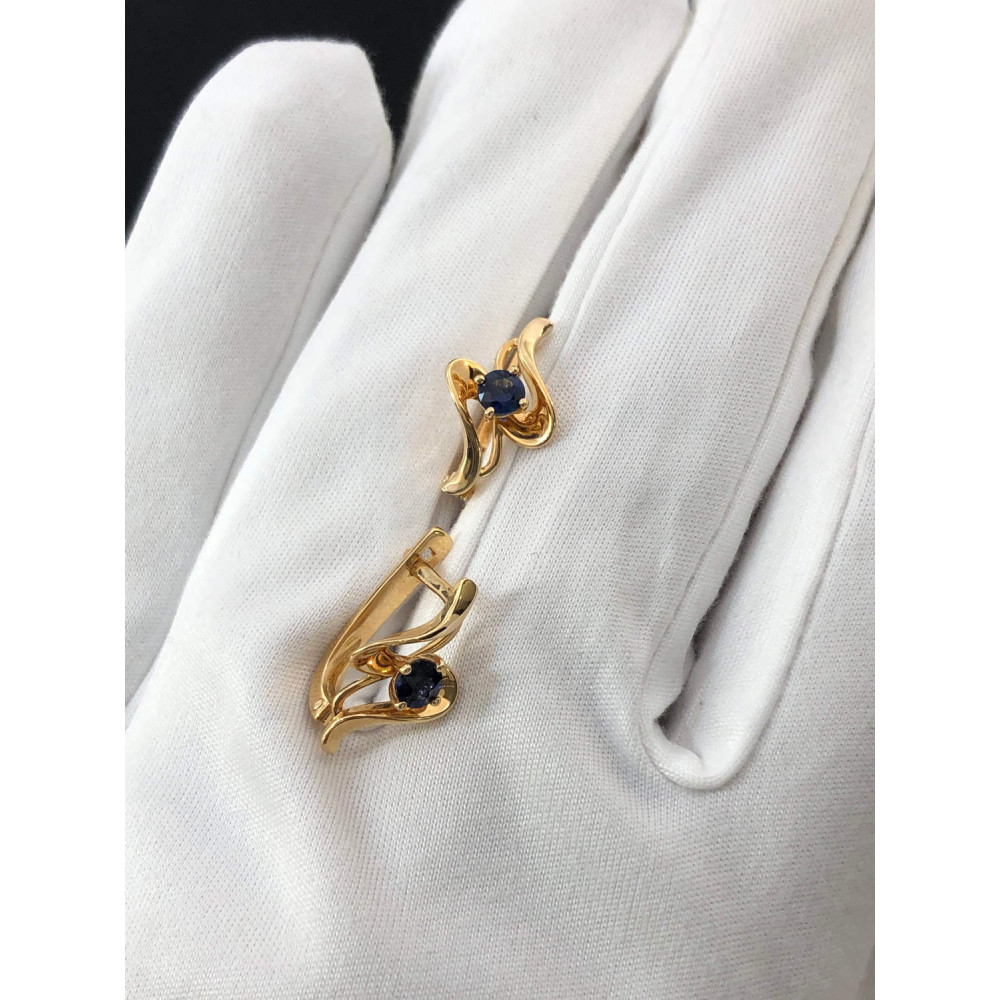 Inglise lukuga safiirist kõrvarõngad 0/91 1284