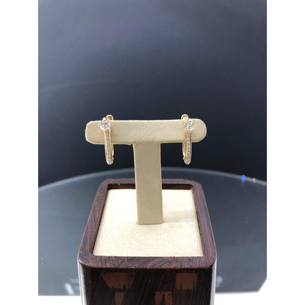 Silver earrings with cubic zirconia 20/46 660