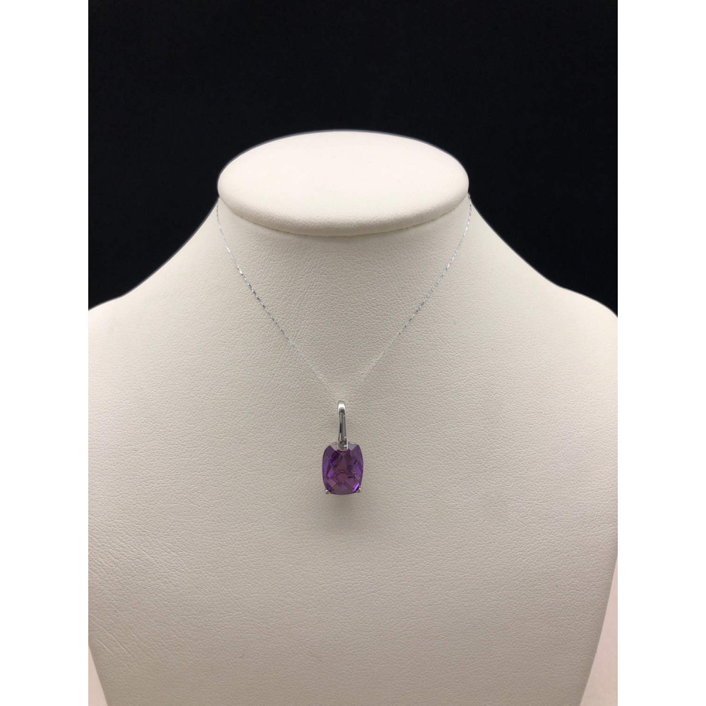 Подвеска из белого золота с александритом 0/44 41