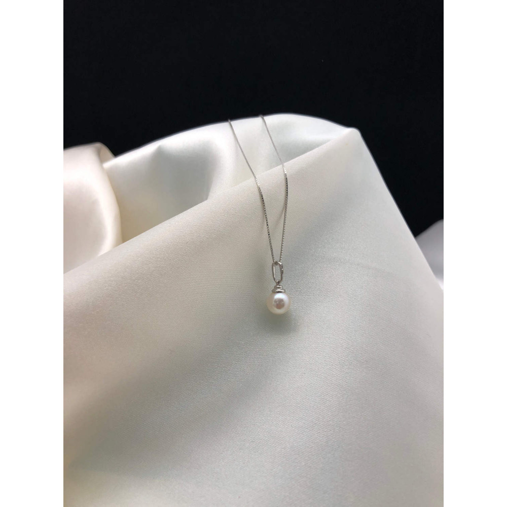 Подвеска в белом золоте с жемчугом 0/55 279