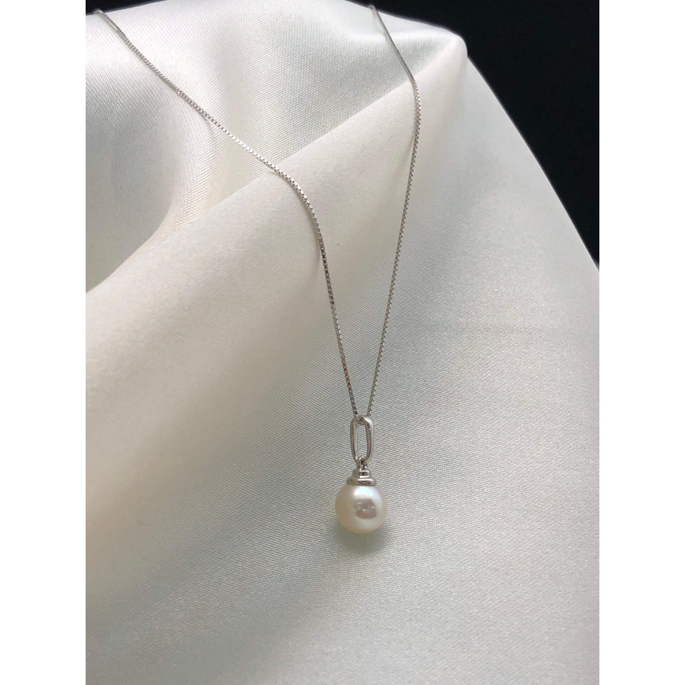 Подвеска в белом золоте с жемчугом 0/55 279