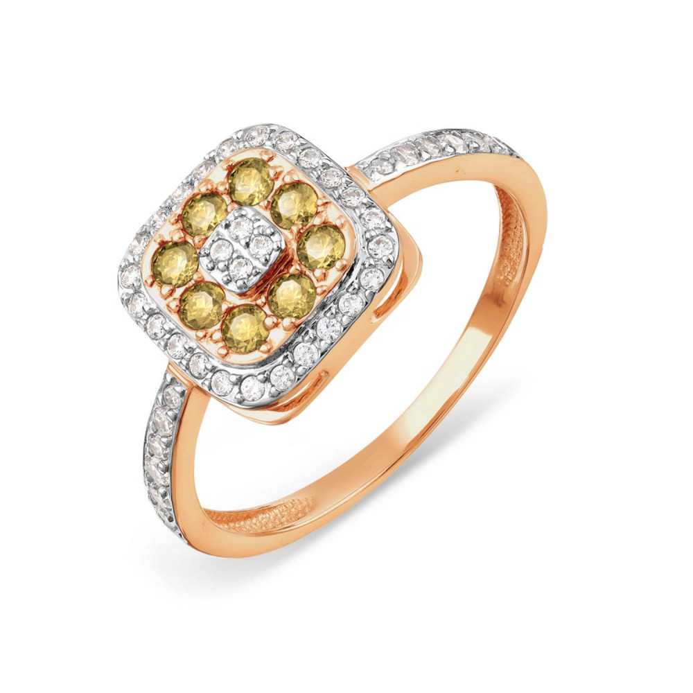 Gold ring with Swarovski cubic zirconia 17.5 0/5 414