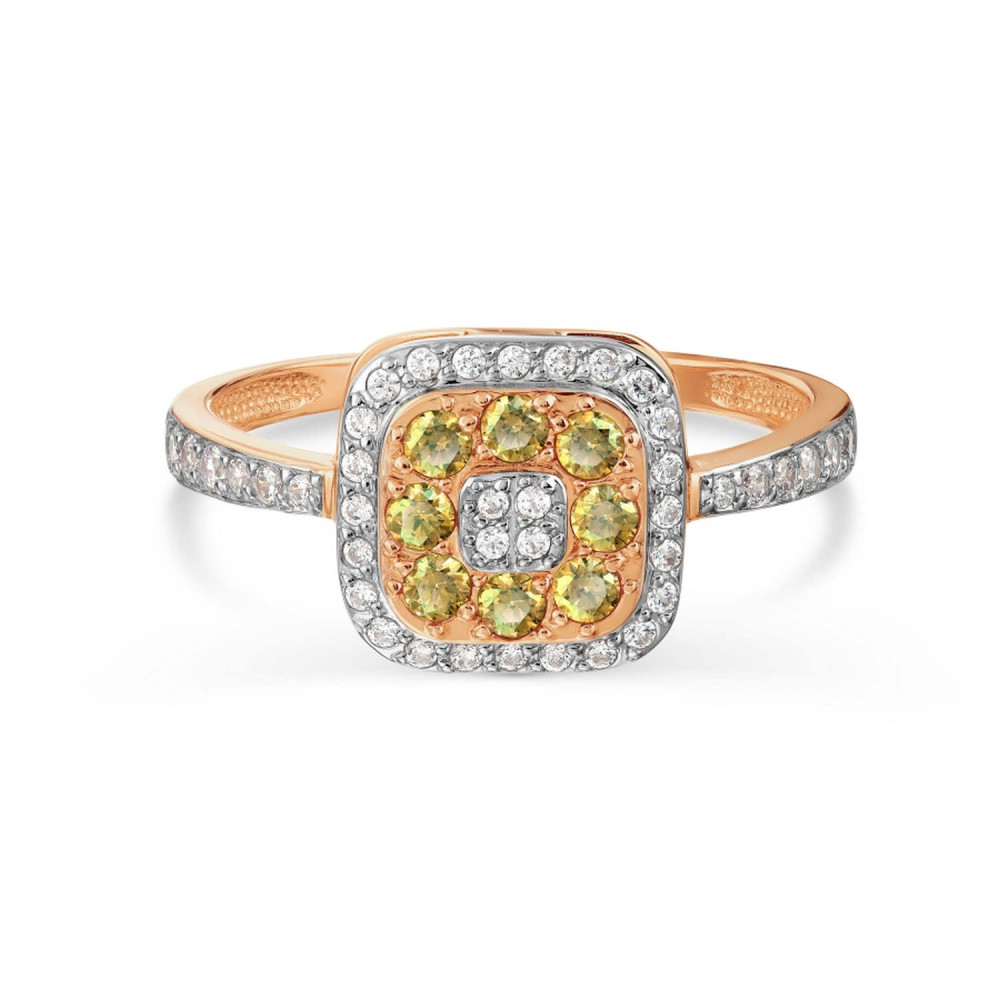 Gold ring with Swarovski cubic zirconia 17.5 0/5 414