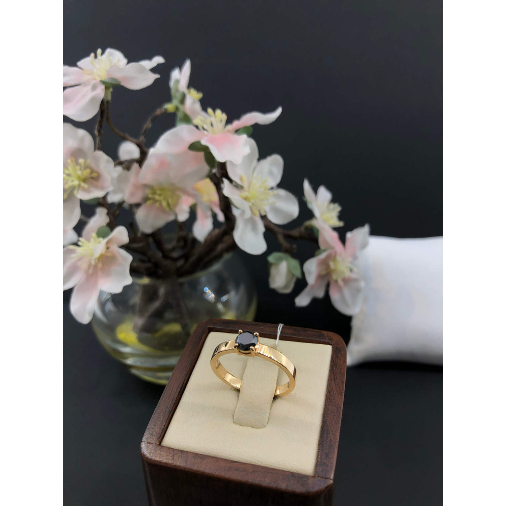 Кольцо с черным бриллиантом 0/45 465