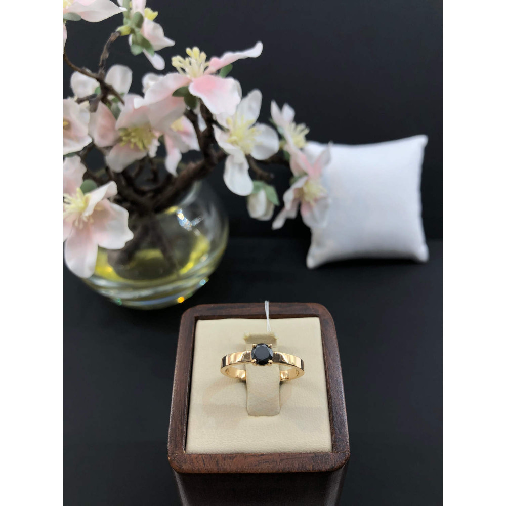 Кольцо с черным бриллиантом 0/45 465