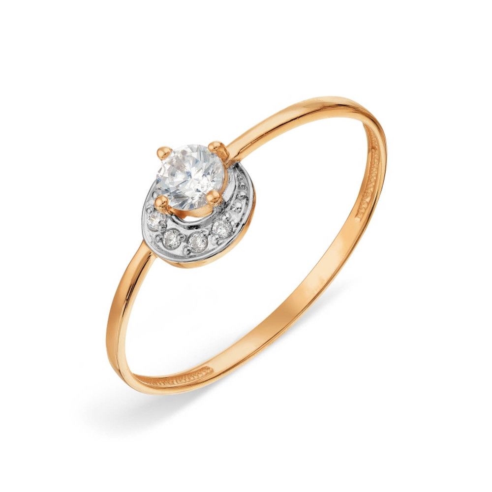 Gold ring with cubic zirconia: 16.5 0/5 441