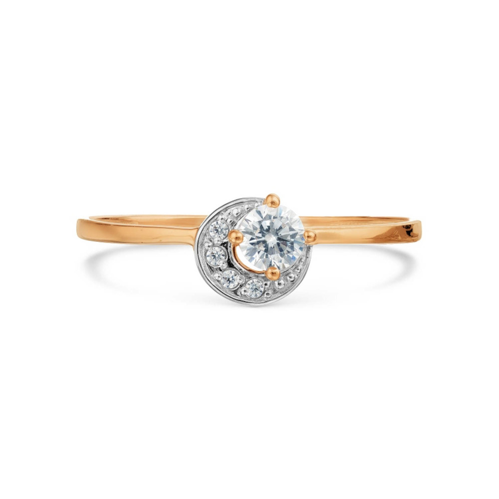 Gold ring with cubic zirconia: 16.5 0/5 441