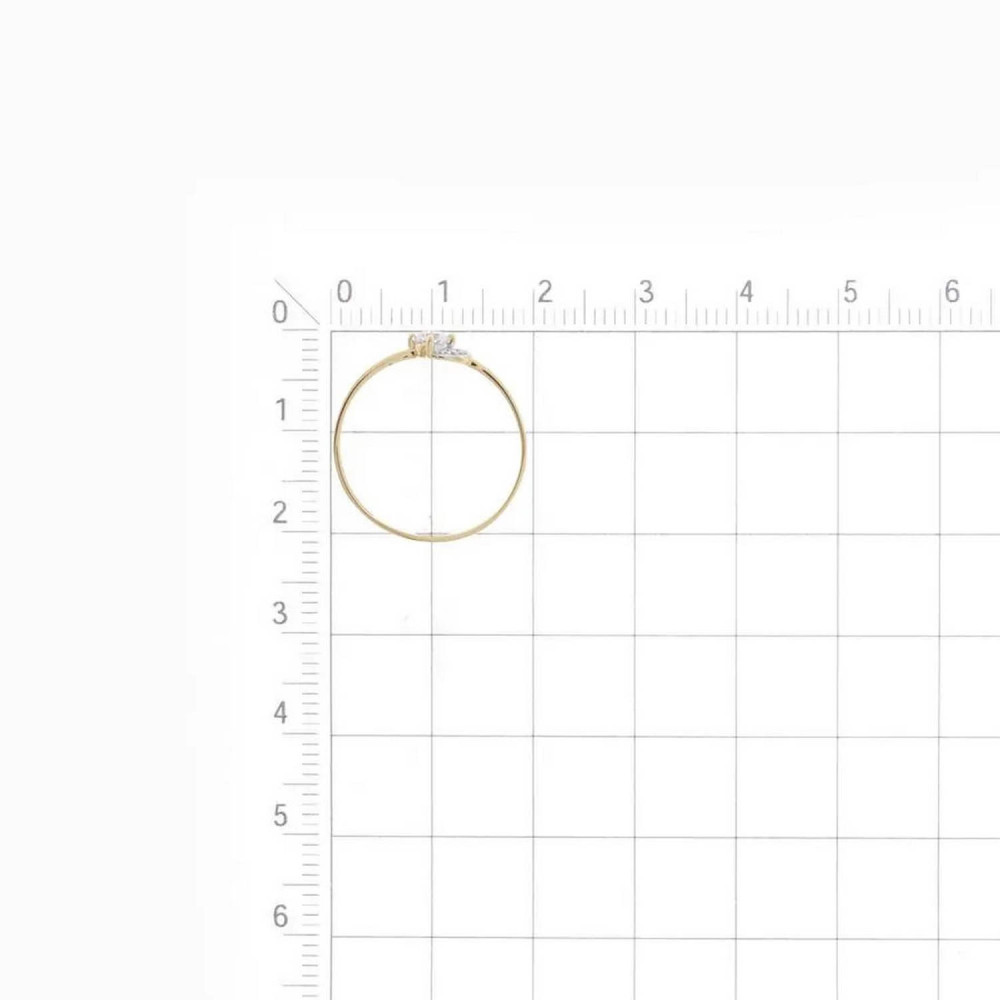 Gold ring with cubic zirconia: 16.5 0/5 441