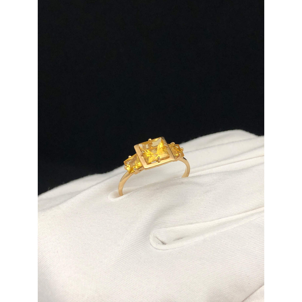 Кольцо с цитрином 19.0 0/92 3