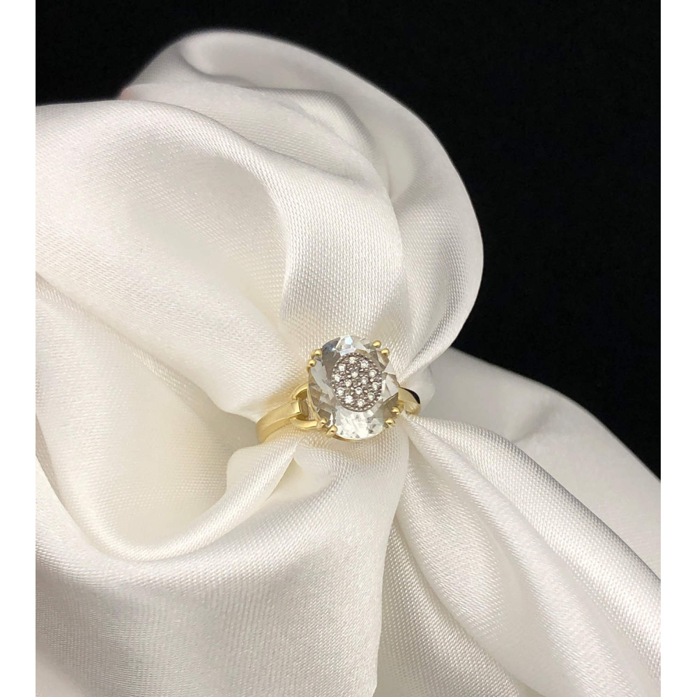 Kuldsõrmus ametüstikivi ja briljantidega 17.3 0/44 43