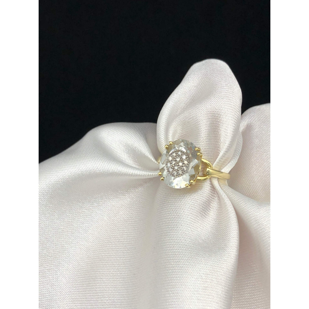 Kuldsõrmus ametüstikivi ja briljantidega 17.3 0/44 43