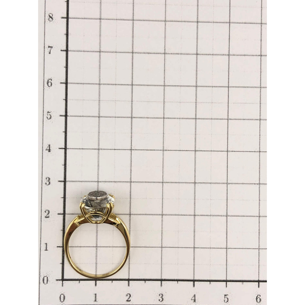 Kuldsõrmus ametüstikivi ja briljantidega 17.3 0/44 43