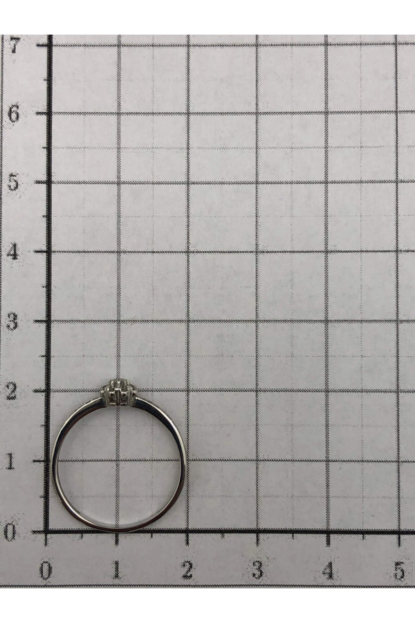 Valgest kullast sõrmus teemandiga 17.0 0/91 1155