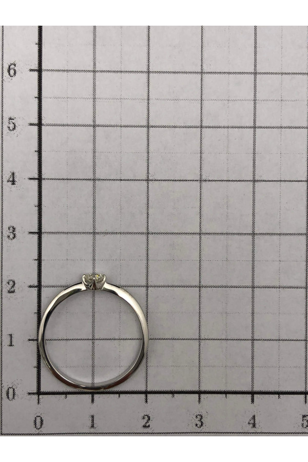 Valgest kullast sõrmus teemandiga 17,5 0/91 116