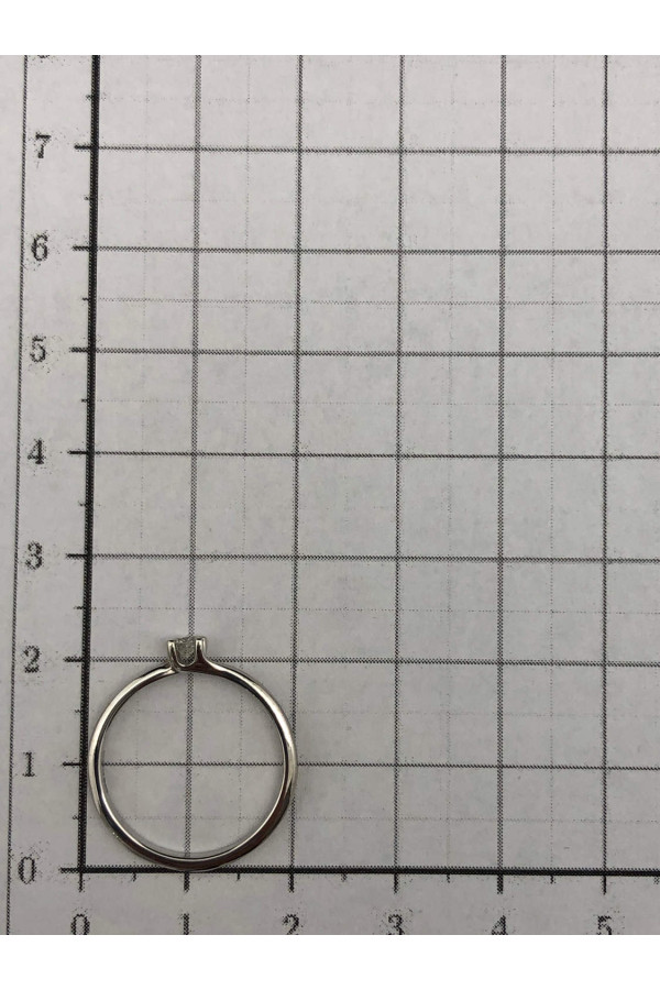 Valgest kullast sõrmus teemandiga 17.0 0/45 493