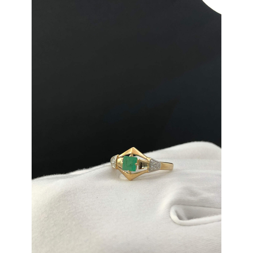 Gold earrings with cubic zirconia 0/91 703