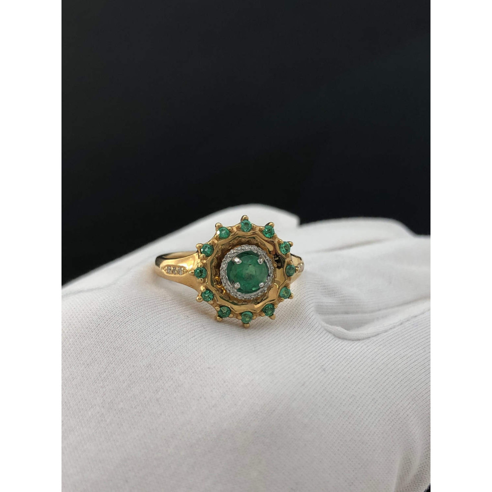 Gold earrings with cubic zirconia 0/91 432