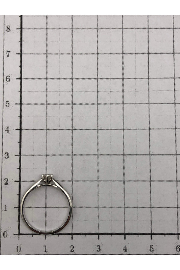 Valgest kullast sõrmus teemandiga 17.0 0/45 503