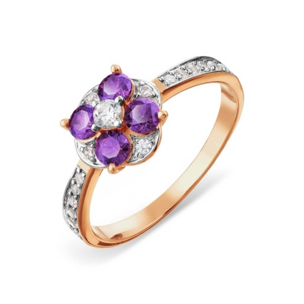 Gold ring with Swarovski cubic zirconia 16.5 0/91 599