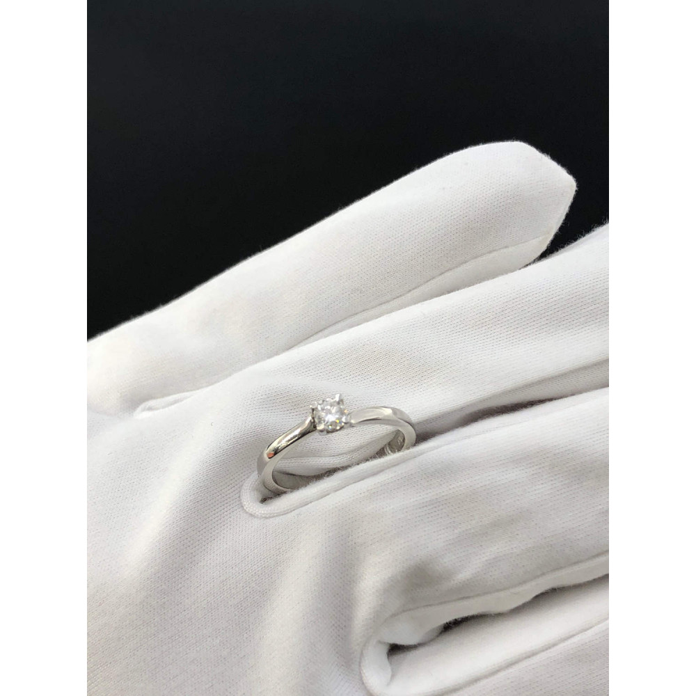 Кольцо в белом золоте с бриллиантом 15.0 0/45 492