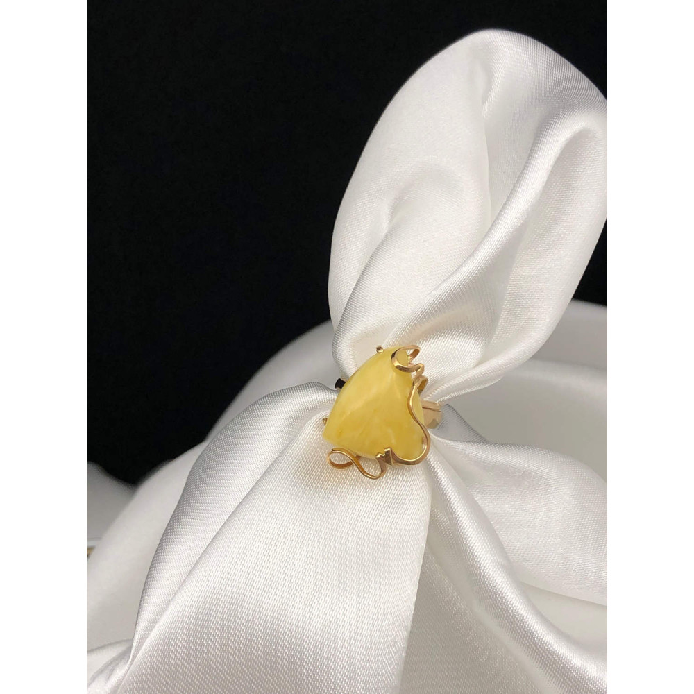 Kuldsõrmus merevaiguga, mõõtmeteta 200/1 3