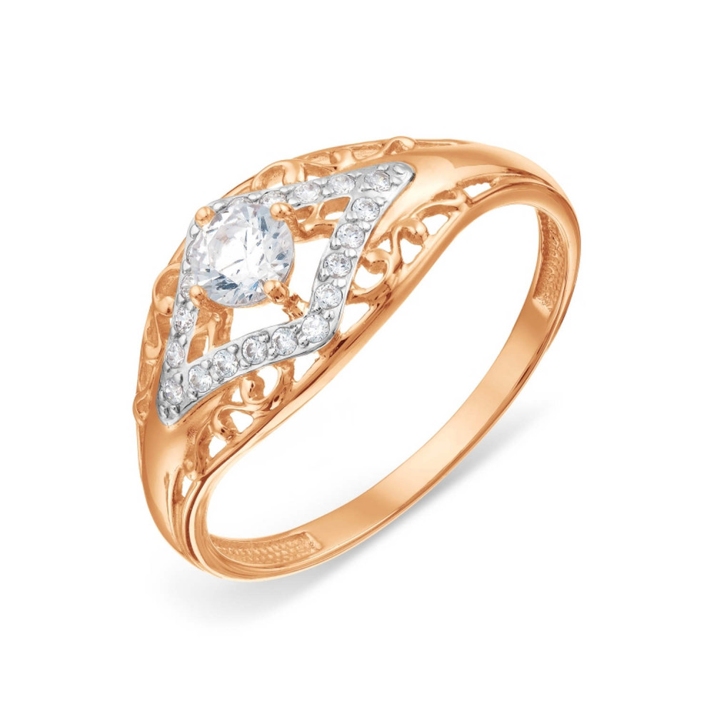 Kuldsõrmus tsirkooniumoksiidiga Swarovski 18.0 0/5 407