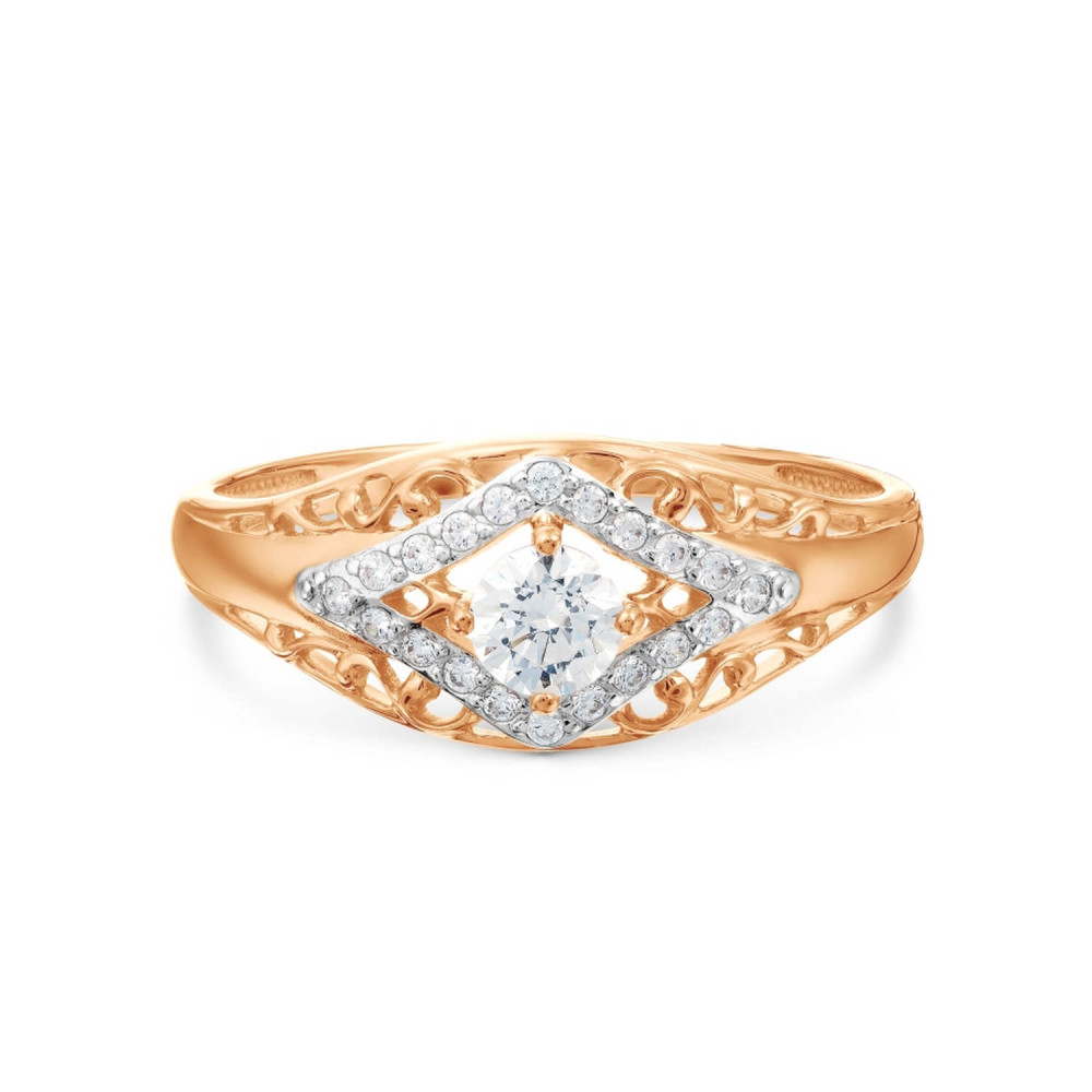 Kuldsõrmus tsirkooniumoksiidiga Swarovski 18.0 0/5 407