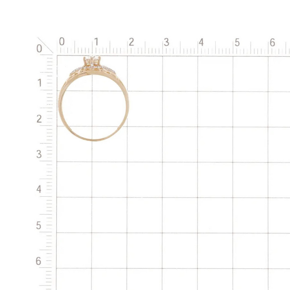 Kuldsõrmus tsirkooniumoksiidiga Swarovski 18.0 0/5 407
