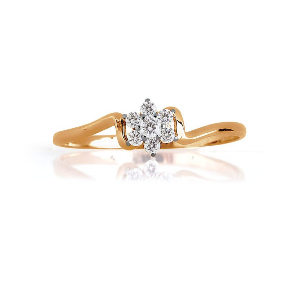 Gold ring with cubic zirconia 15.0 0/91 779