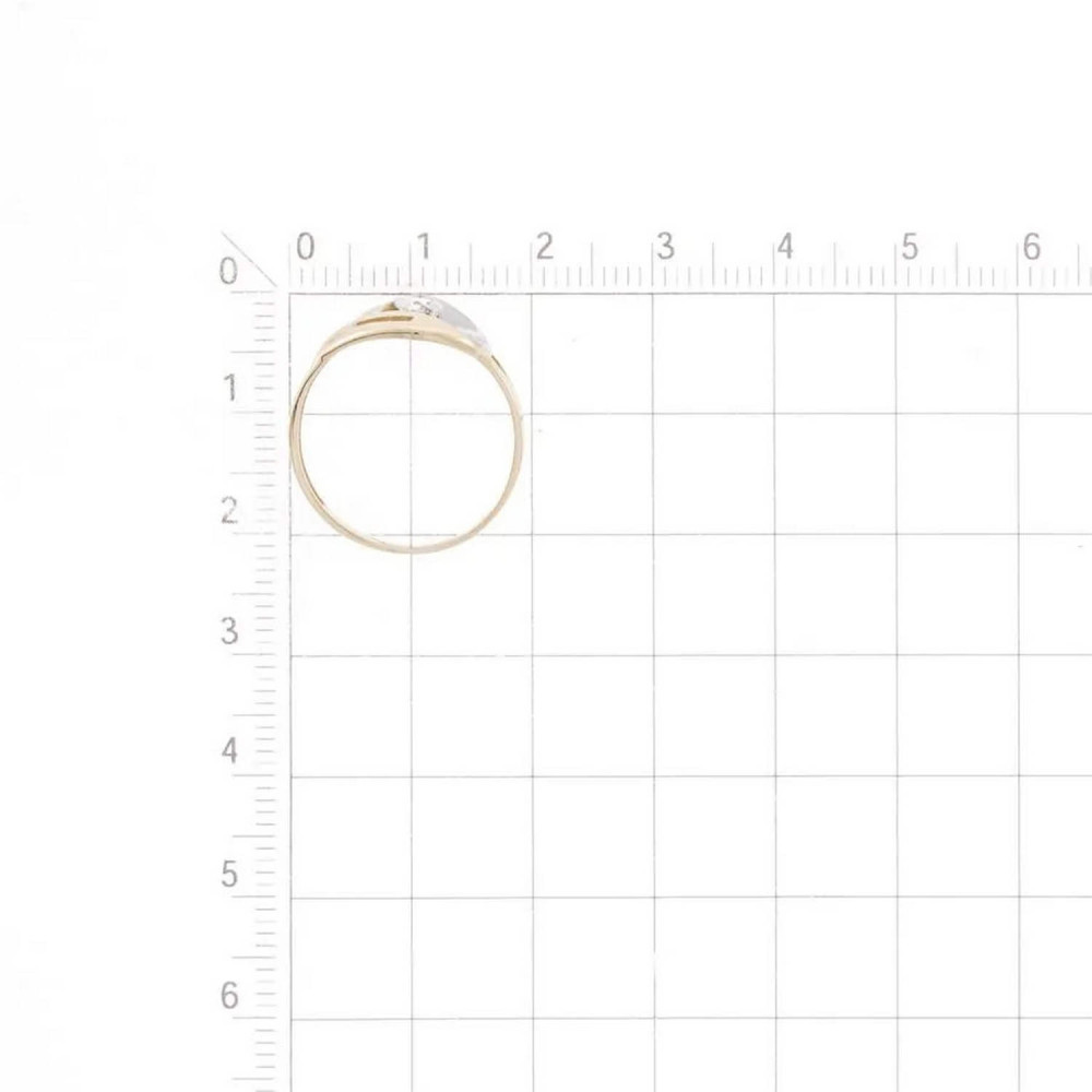 Gold ring with Swarovski cubic zirconia 17.5 0/91 718