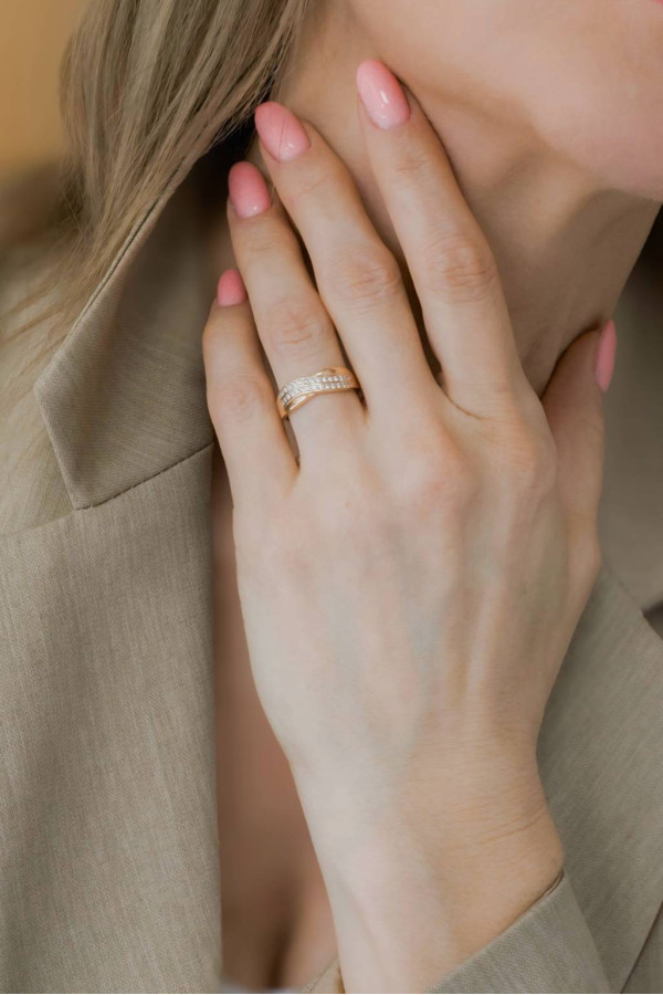 0,23Ct Золотое кольцо с бриллиантами 