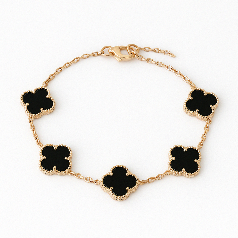 Браслет с черными агатами