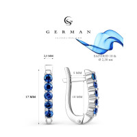  0,73 Ct Серьги с сапфирами в белом золоте 0/44 394