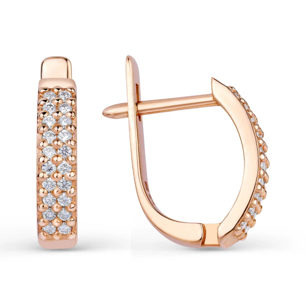 0,36 Ct Золотые серьги дорожка из бриллиантов 