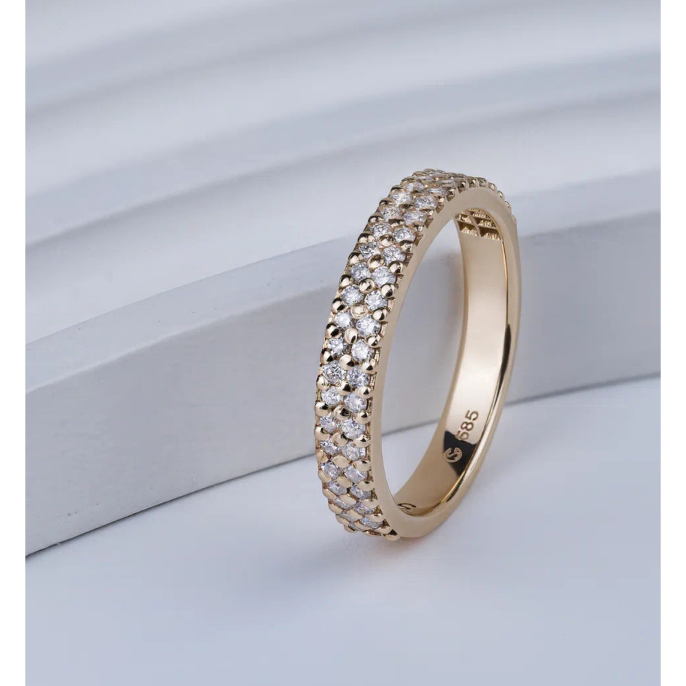 0,45 Ct Золотое кольцо с бриллиантами вечное мерцание