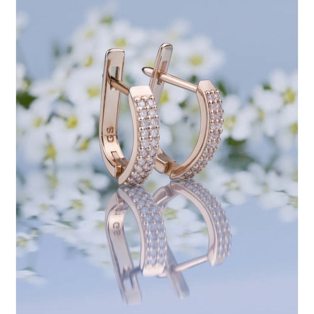 0,36 Ct Золотые серьги дорожка из бриллиантов 