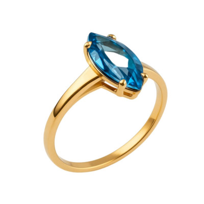 1.76 Ct Rose Gold Topaz Ring