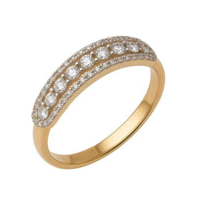 0.571 Ct Diamond Ring in Rose Gold