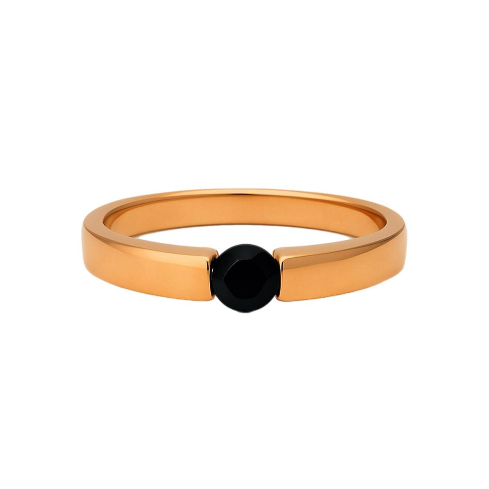 0.21 Ct Rose Gold Black Diamond Ring
