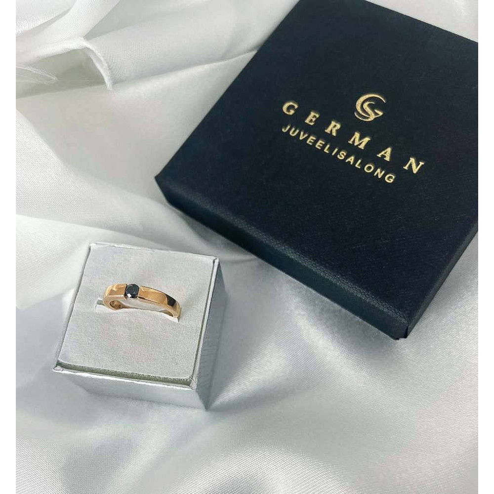 0.21 Ct Rose Gold Black Diamond Ring