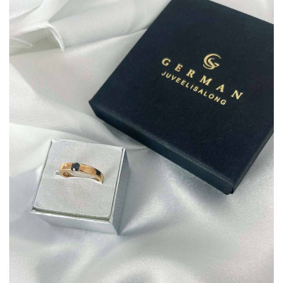 0.21 Ct Rose Gold Black Diamond Ring