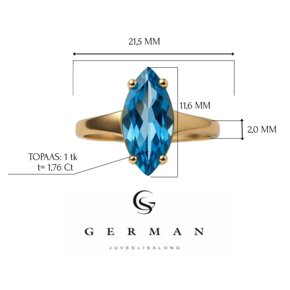 1.76 Ct Rose Gold Topaz Ring
