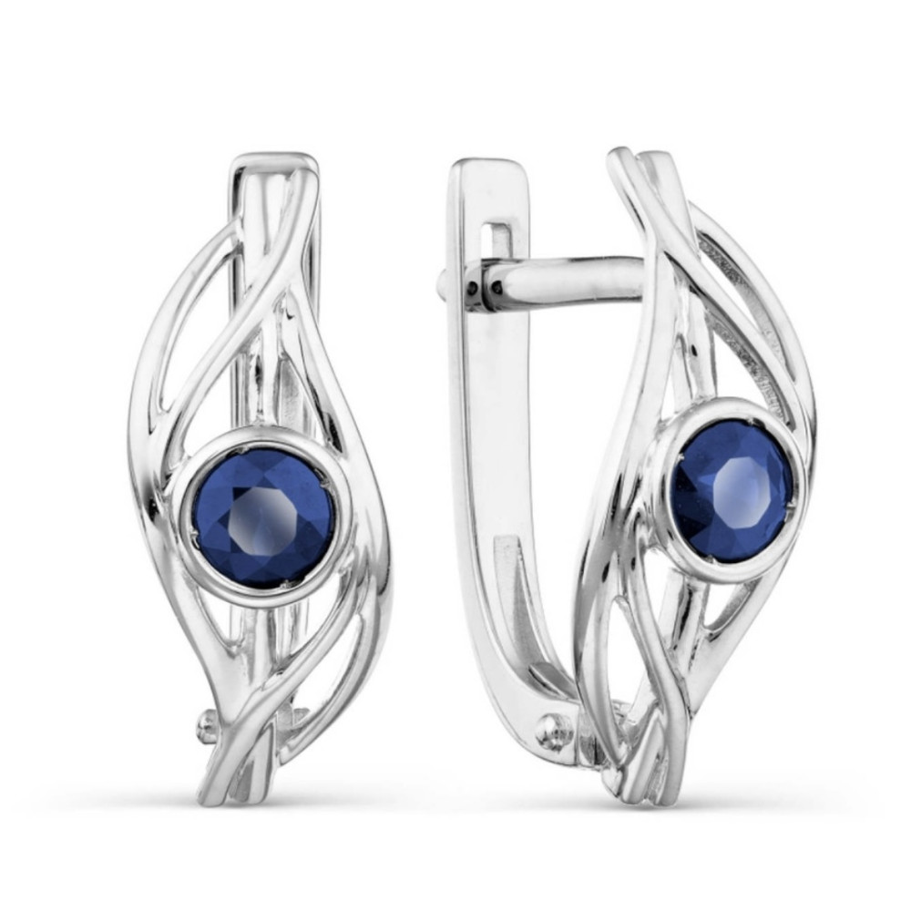 0,397 Ct Серьги с сапфирами 