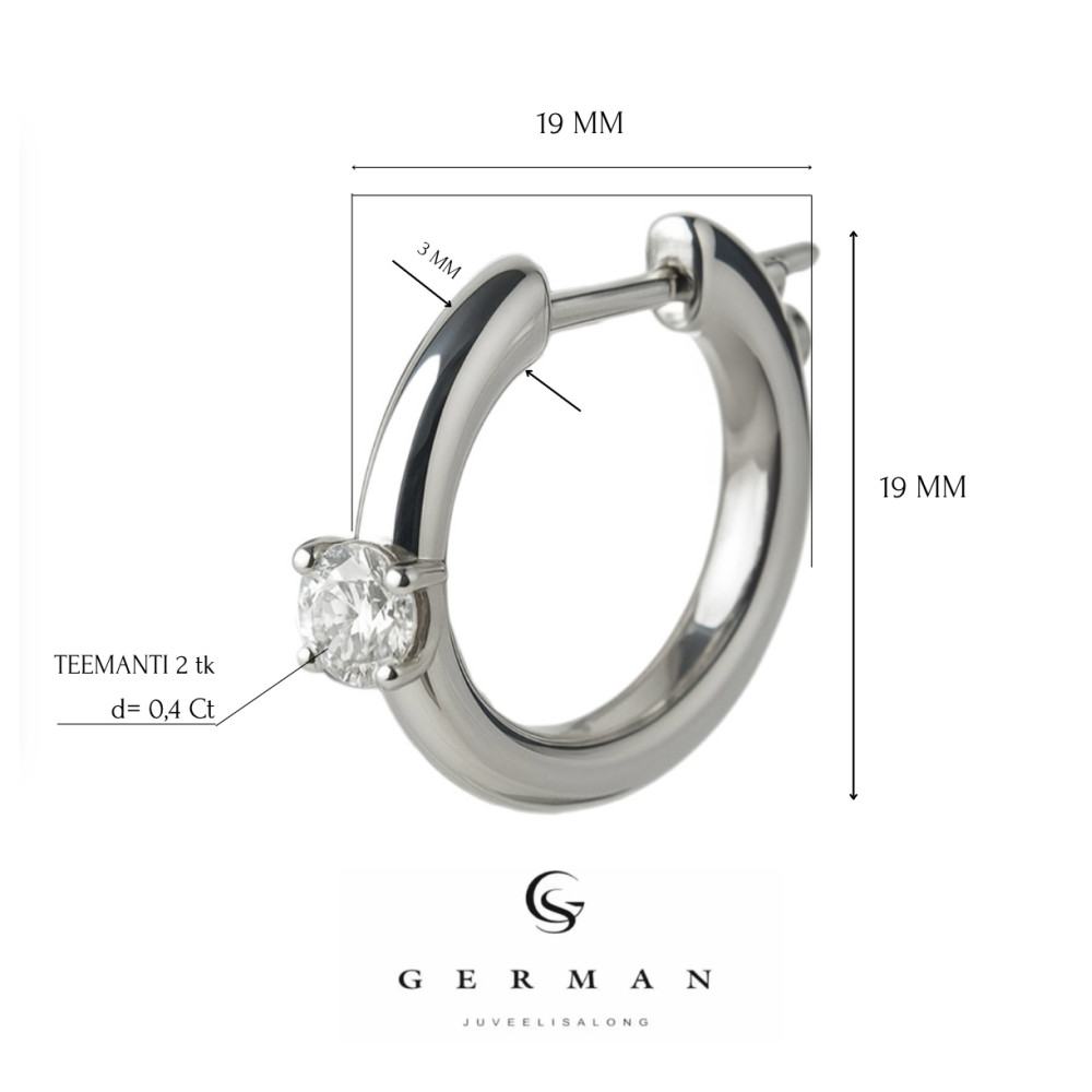 0.4 Ct Diamond Hoop Earrings